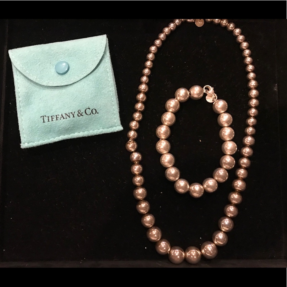 Tiffany & Co Ball Bracelet and necklace